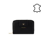 VUCH Grand portefeuille élégant pour femme avec compartiment pour téléphone portable en cuir Tracy, Noir