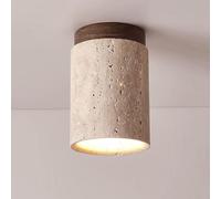 VUCICA Plafonnier en béton de ciment - Plafonnier industriel du milieu du siècle - En marbre rustique - Plafonnier semi-encastré - Lampe rétro en noyer for cuisine de ferme, entrée, couloir, balcon, f