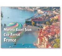 Vue Aérienne De La Marina Saint Jean Cap Ferrat - Un Port Sur La Mer Méditerranée Entre Nice et Monaco - France Aimant Réfrigérateur