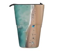 Vue aérienne de la plage extensible stand crayon pochette multi design tissu Oxford hauteur réglable sac cosmétique multi-usage