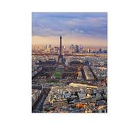 Vue aérienne de Paris au Coucher du Soleil，1000 Pièces Puzzles - Jeux Éducatifs Jouets Joli Cadeau Assemblage Puzzles pour Adultes（75x50cm）-N32