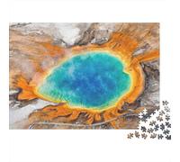 Vue aérienne des Sources Chaudes 1000 Pièce Papier Écologique Puzzle Premium Couple Partenaires Décompression Défiant Décoration Murale Pack De Valeur 52x38cm/1000pcs