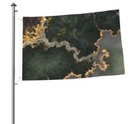 Vue aérienne d'une rivière en mouvement. Mâts de drapeaux de jardin personnalisés, drapeaux de 90 cm x 60 cm avec œillets.