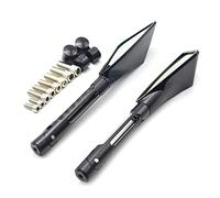 Vue arrière latérale 2 Pièces/Ensemble Moto Rétroviseur Latéral Rétroviseurs Universels pour Y-AMAHA MT09 MT 09 Traceur XSR900 FJ-09 FJ09 XSR 900(Nero)