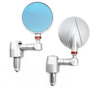 Vue arrière latérale Rétroviseurs Universels D'extrémité De Barre Guidon Moto en Aluminium Commande Numérique par Ordinateur 7/8 "rétroviseur Rond Poignée pour Le Scooter Croiseur Vélo Rue