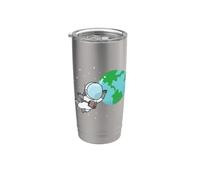 Vue astronaute de la Terre depuis la Station spatiale Gobelet isotherme en acier inoxydable double paroi