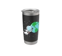 Vue astronaute de la Terre depuis la Station spatiale Gobelet isotherme en acier inoxydable double paroi