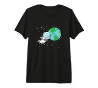 Vue Astronaute de la Terre Depuis la Station Spatiale T-Shirt Haut de Gamme