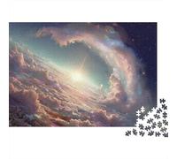 Vue Cosmique de Nuages Puzzle Difficile de 1000 Pièces pour Adultes Galaxie Spirale dans l'espace Profond Premium Robuste Haute Qualité Vibrant Stimulant Anti-Stress 52x38cm/1000pcs