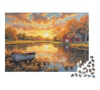 Vue d'automne Puzzle 1000 Pièces avec Clic Parfait, Ensemble De Casse-tête en Puzzle Puzzle De Développement Cognitif pour Une Activité Intergénérationnelle, Passion Nature Et Faun