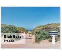 Vue de l'un des accès actuels pour les touristes à visiter Utah Beach, où le débarquement allié de Normandie a eu lieu pendant le jour J, aimant de réfrigérateur