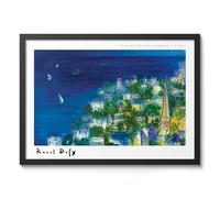 Vue De Sainte-Adresse Raoul Dufy Impression d'art vintage, exposition d'art impressionnisme, art mural moderne, décoration d'intérieur minimaliste, A4 (cadre noir) - 32,7 x 24,1 cm