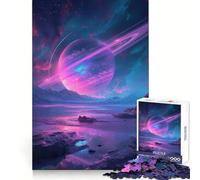 Vue de Saturne sur Une planète Puzzle de 1000 pièces pour Adolescents Puzzle Facile à Assembler et à découper pour Les vœux du Père Noël (38x26cm)
