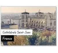 Vue Depuis La Colline De Fourvière Sur La Cathédrale Saint-Jean, Appelée Aussi Primatiale St Jean (Siège Du Primat Des Gaules) À Lyon, Aimant de Réfrigérateur