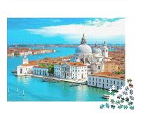 Vue des canaux de Venise, Vue de la Lagune de Venise, Puzzle de 1000 pièces en Carton 100% recyclé, pour Adultes, Stimulant et Casse-tête, 38 x 26 cm / 1000 pièces
