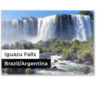 Vue des chutes d'Iguazu, frontière entre le Brésil et l'Argentine. Situé dans le parc national d'Iguaçu, un site du patrimoine mondial de l'UNESCO., Aimant de réfrigérateur