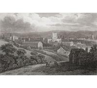 Vue du XIXe siècle de Bristol vue de Clifton Wood. D'après une gravure de William Angus d'après une œuvre de George Holmes. Poster imprimé par Ken Welsh (17 x 11)