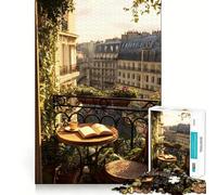 Vue d'un Balcon Parisien Puzzle de 1000 pièces pour Adolescents Jeu intellectuel Moments de complicité Découpe de qualité Cadeau mémorable (38x52cm)
