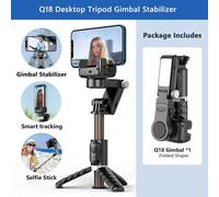vue en rotation 360 selfie stick trépied cardan stabilisateur universels pour iPhone smartphone photographie en temps réel - Type Q18 Gimbal
