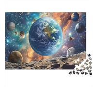 Vue Espace Terre 1000 Pièce Carton Épais Puzzle De Bricolage Collecteurs Entraînement du Cerveau Décoration Murale 38x26cm/1000pcs
