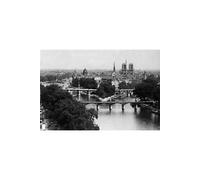 Vue générale de l'Ile de la Cité vers 1900 - Contrecollage aluminium - 30x20