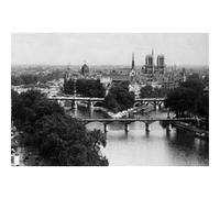 Vue générale de l'Ile de la Cité vers 1900 - Contrecollage aluminium - 90x60 G