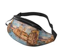 Vue Imprenable sur Le Canal De Venise Sacs Banane Polyvalent Sac Banane Réglable Sacoche Ceinture pour Course À Pied Voyages Camping 14X35Cm