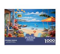 Vue Méditerranée 1000 Pieces Puzzle en Papier Matériaux Recyclés Jeu Cadeau Unique Adultes Enfants 38x26cm/1000pcs