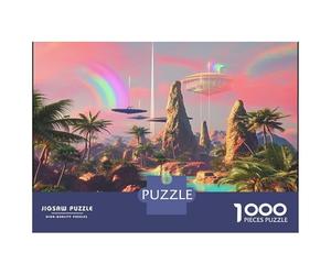 Vue Mer BellePuzzle 1000 Pièces avec Emboîtement Parfait, Puzzle d'art Scène Trop Alien Rosdéfi Entre Amis pour Un Tableau À Encadrer, Superbe Idée Cadeau 38x26cm/1000pcs