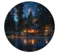 Vue Nocturne 1000 Pièces Puzzle Circulaire Peinture Artistique créative Puzzle Adulte pour Enfants Puzzle Familial Jeu D'Intelligence De l'art De La Décoration Moderne 1000pcs (67.5x67.5cm)