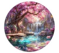 Vue Nocturne 1000 Pièces Puzzle Circulaire Peinture Artistique créative Puzzles Classiques Puzzle Familial Jeu D'Intelligence Décoration pour Enfants Cadeau 1000pcs (67.5x67.5cm)