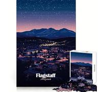 Vue Nocturne de Flagstaff, Arizona Puzzle de 1000 pièces pour Adolescents Puzzle de mémoire Lumineux et Relaxant Image à Assembler Cadeau Exquis (50x75cm)