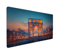 Vue Nocturne Tapis de Souris Arc de Triomphe Tapis de Souris XXL 600 x 300 mm Mouse Pad Gaming en Caoutchouc Antidérapant et Imperméable Desk Mat pour Ordinateur, Gamer, Accessoires Bureau e6762