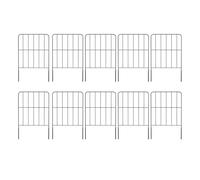Vue ornementale: clôture en métal antirouille, barrière de défense des animaux, bordure décorative de jardin | 10 ensembles d'éléments de clôture avec revêtement, bordure de jardin résiste