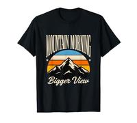 Vue Plus Grande du Matin sur la Montagne T-Shirt Graphique avec Valeur