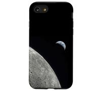 Vue rapprochée de la Surface de la Lune avec Astronomie Croissant de Terre Coque pour iPhone SE (2020) / 7/8