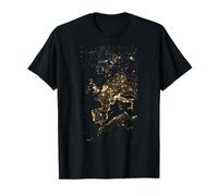 Vue Satellite de Nuit de la Terre Depuis l'espace - Europe de l'Ouest T-Shirt