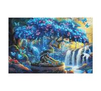 Vue sur l Arbre Cascade 1000 Pieces Casse-tête Adulte en Carton Haute Densité Difficile Motif Complexe Décoration Murale Anti-Stress Idée Cadeau Anniversaire 1000 PCS/75x50cm