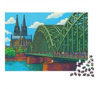 Vue sur la Cathédrale de Cologne Puzzle 1000 Pièces Précis Adultes Décoration Intérieure Activité Stimulante Jeu Éducatif Qualité Premium Papier Haute Qualité 52x38cm/1000pcs