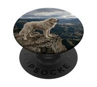 Vue sur la vallée des Gardiens de la Falaise des Pyrénées PopSockets PopGrip Adhésif