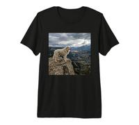Vue sur la vallée des Gardiens de la Falaise des Pyrénées T-Shirt Haut de Gamme