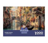 Vue sur Le Canal de Venise Puzzles De 1000 Pièces pour Toute La Famille Paysage Classiques Jeu D' Impossible, Jeu Familial 70x50cm/1000pcs