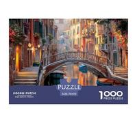 Vue sur Le Canal de Venise Puzzles De 1000 Pièces pour Toute La Famille Paysage Classiques Jeu D' Impossible, Idée Cadeau 70x50cm/1000pcs