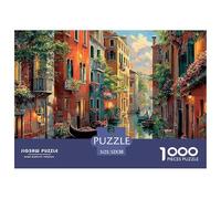 Vue sur Le Canal de Venise Puzzles De 1000 Pièces pour Toute La Famille Paysage Classiques pour Jeux Et Activités Familiales Stimulantes, Art Adultes Enfants 52x38cm/1000pcs