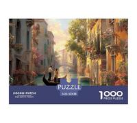 Vue sur Le Canal de Venise Puzzles De 1000 Pièces pour Toute La Famille Paysage Classiques pour Jeux Et Activités Familiales Stimulantes, Décoration D'intérieur 52x38cm/1000pcs