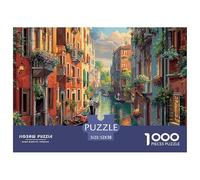 Vue sur Le Canal de Venise Puzzles De 1000 Pieces pour Toute La Famille Paysage Classiques pour Jeux Et Activités Familiales Stimulantes, Le Cadeau Parfait 52x38cm/1000pcs