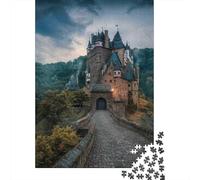 Vue sur Le château médiéval 1000 Pièce Carton Épais Puzzle De Bricolage pour Enfants Débutants Défi du Jeu Éducatif Soulagement du Stress Le 38x26cm/1000pcs