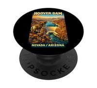 Vue sur Le Hoover Dam Bighorn Sheep PopSockets PopGrip Adhésif