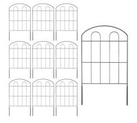 Vue sur le jardin : panneaux métalliques décoratifs de 10 paquets - Bords arqués antirouille pour parterres de pelouse et de fleurs | Vue de barrière animale sans dig | Clôture frontière du pa