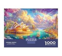 Vue sur Le Port de Sydney Puzzle De 1000 Pièces Bâtiment Dreamy Landmark Amusement De Jeu d'esprit pour Adultes Et Enfants 52x38cm/1000pcs